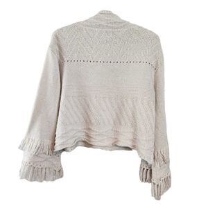 NWOT RARE Revolve John + Jenn Cream Turtleneck Fringe Sleeve Sweater Size M